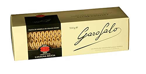Garofalo Lasagna Riccia 500g, Hartweizen-Grieß, vegan, Pasta aus Italien, gewellte Lasagne-Nudeln, fertig in 20 Minuten von Garofalo