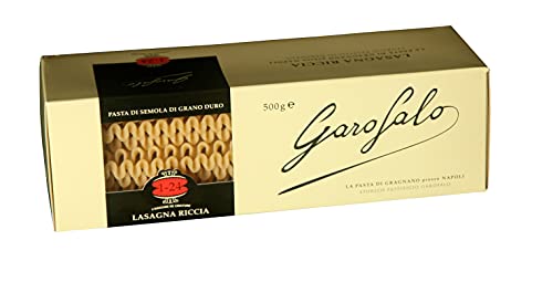 Garofalo Lasagna Riccia 500g, Hartweizen-Grieß, vegan, Pasta aus Italien, gewellte Lasagne-Nudeln, fertig in 20 Minuten von GAROFALO