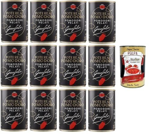 Garofalo Potere al Pomodoro Pelati,Geschälte Tomaten in Tomatensaft 12x400gr + Italian Gourmet polpa 400g Garofalo Potere al Pomodoro Pelati,Geschälte Tomaten in Tomatensaft 12x400gr + Italian Gourmet polpa 400g von GAROFALO