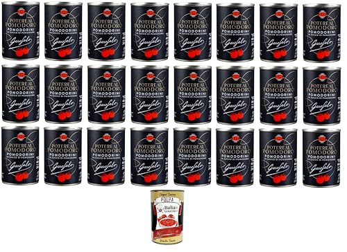 Garofalo Potere al Pomodoro-Pomodorini,Kirschtomaten in Tomatensaft 24x400gr + Italian Gourmet polpa 400g Garofalo Potere al Pomodoro-Pomodorini,Kirschtomaten in Tomatensaft 24x400gr + Italian Gourmet polpa 400g von GAROFALO