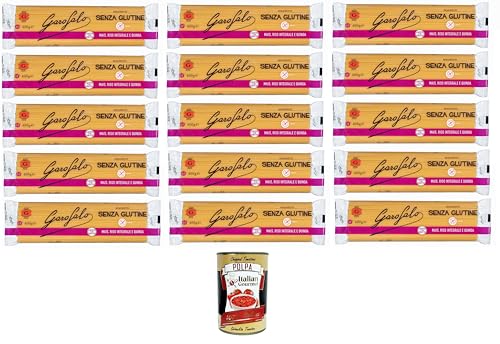 Garofalo Spaghetti Pasta senza Glutine, Glutenfreie Pasta aus Mais, Naturreis und Quinoa 15x400gr + Italian Gourmet polpa 400g Garofalo Spaghetti Pasta senza Glutine, Glutenfreie Pasta aus Mais, Naturreis und Quinoa 15x400gr + Italian Gourmet polpa 400g von GAROFALO