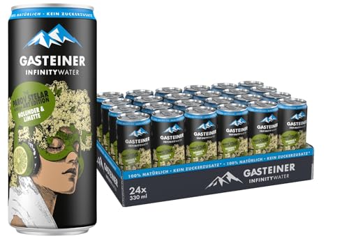 Gasteiner 100% natural | NEUE EDITION 2025 | 24 x 330ml Dosen | prickelndes Wasser mit Holunder- und Limettensaft | Kohlensäurehaltig | Erfrische deine Sinne | inkl. 6€ Pfand/Tray Gasteiner 100% natural | NEUE EDITION 2025 | 24 x 330ml Dosen | prickelndes Wasser mit Holunder- und Limettensaft | Kohlensäurehaltig | Erfrische deine Sinne | inkl. 6€ Pfand/Tray von GASTEINER