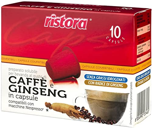Nespresso, kompatibel mit 60 Kaffeekapseln und Ginseng RISTORA von GATTOPARDO