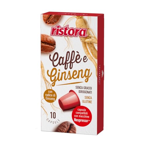 Nespresso kompatibel mit 120 Kaffeekapseln und Ginseng RISTORA von GATTOPARDO