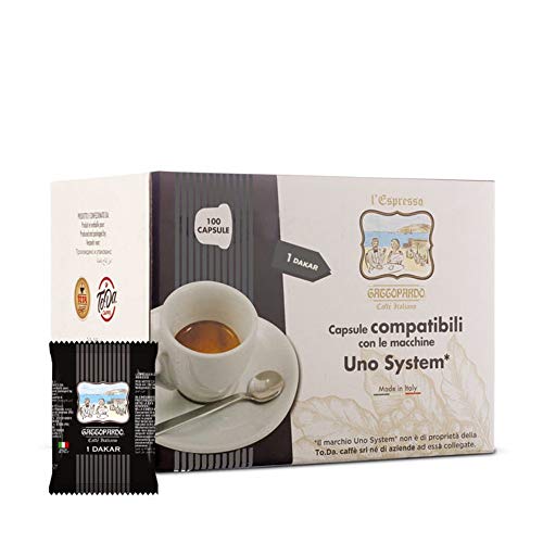 UNO System 100 Kaffeekapseln Dakar Katopard von GATTOPARDO