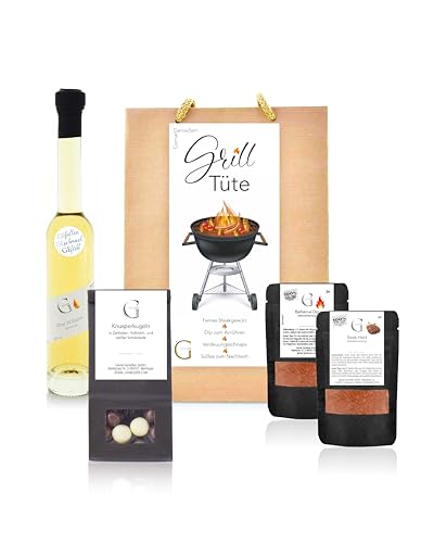 Geschenk-Set für Männer, Frauen & Grillgötter - Die Genial Genießen GRILL TÜTE - Die Grill-Party TO GO zum Verschenken in der Tüte – perfekt für eine Grill-Einladung, Geburtstag, Vatertag Geschenk-Set für Männer, Frauen & Grillgötter - Die Genial Genießen GRILL TÜTE - Die Grill-Party TO GO zum Verschenken in der Tüte – perfekt für eine Grill-Einladung, Geburtstag, Vatertag von GEGEGE