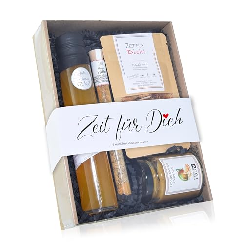 ZEIT FÜR DICH Geschenkset - Geschenk für Frauen und Lieblingsmenschen mit besonderen Köstlichkeiten – zu Muttertag, Valentinstag, Geburtstag ZEIT FÜR DICH Geschenkset - Geschenk für Frauen und Lieblingsmenschen mit besonderen Köstlichkeiten – zu Muttertag, Valentinstag, Geburtstag von GEGEGE