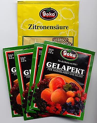 Gelapekt-Set zur Konfitüren- und Geleeherstellung Pack mit 5 Beuteln von Geko