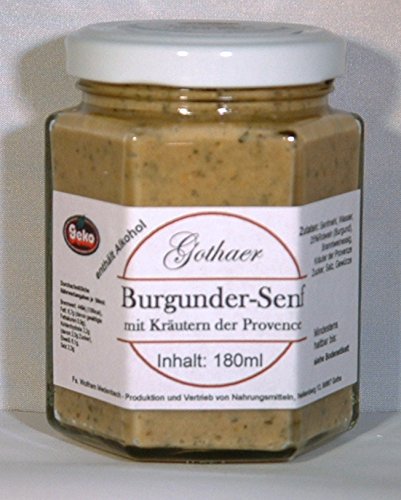 Original Gothaer Burgunder-Senf im Sechseckglas a´180ml von Geko