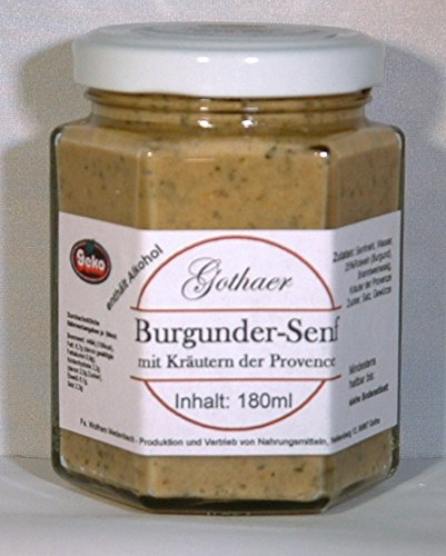 Original Gothaer Burgunder-Senf im Sechseckglas a´180ml Original Gothaer Burgunder-Senf im Sechseckglas a´180ml von Geko