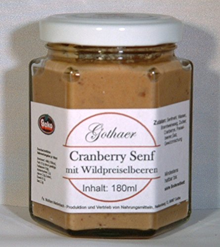 Original Gothaer Cranberry-Senf im Sechseckglas a´180ml von Geko