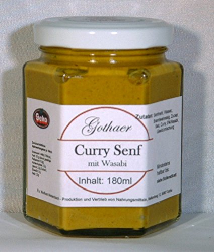 Original Gothaer Curry-Senf im Sechseckglas a´180ml von Geko