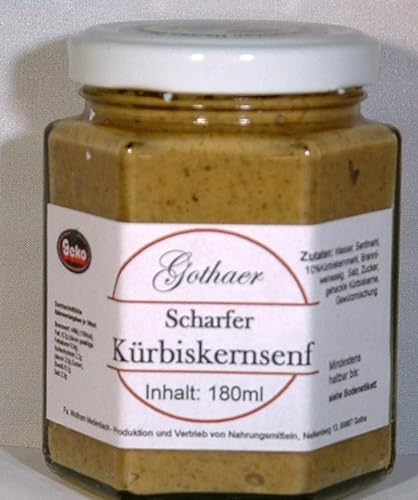 Original Gothaer Kürbiskern-Senf im Sechseckglas a´180ml von Geko
