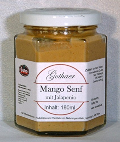 Original Gothaer Mango-Jalapenos-Senf im Sechseckglas a´180ml von Geko