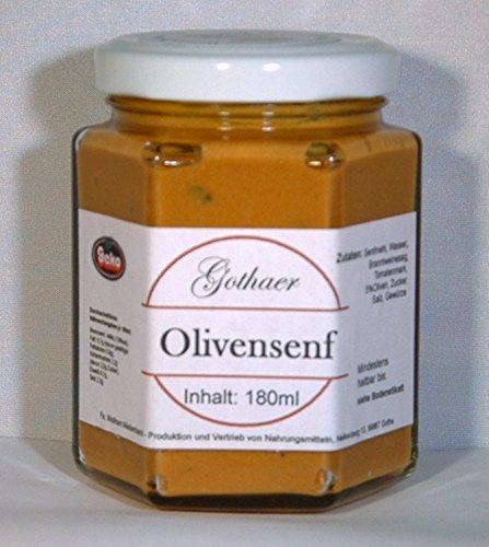 Original Gothaer Oliven-Senf im Sechseckglas a´180ml von Geko