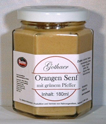 Original Gothaer Orangen-Senf im Sechseckglas a´180ml von Geko
