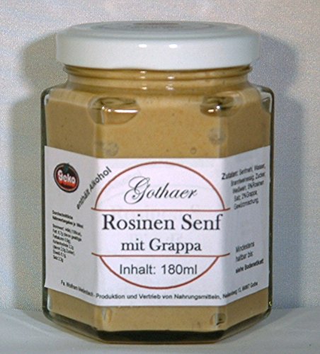Original Gothaer Rosinen-Senf im Sechseckglas a´180ml von Geko