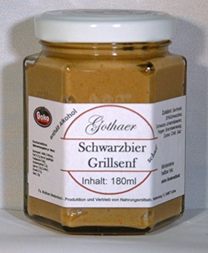 Original Gothaer Schwarzbier-Senf im Sechseckglas a´180ml Original Gothaer Schwarzbier-Senf im Sechseckglas a´180ml von Geko