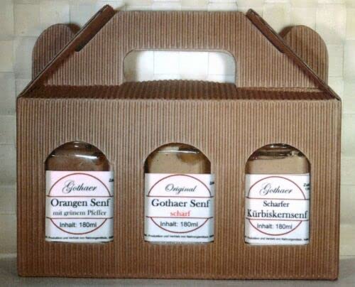 Original Gothaer Senf Geschenkbox 3 mit 3 Sechseckgläsern a´180ml Original Gothaer Senf Geschenkbox 3 mit 3 Sechseckgläsern a´180ml von Geko