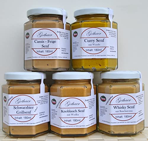 Original Gothaer Senfsortiment 5 Gläser mit 180ml # Set 1 Original Gothaer Senfsortiment 5 Gläser mit 180ml # Set 1 von Geko