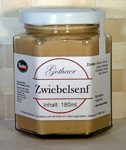 Original Gothaer Zwiebelsenf im Sechseckglas a´180ml von Geko