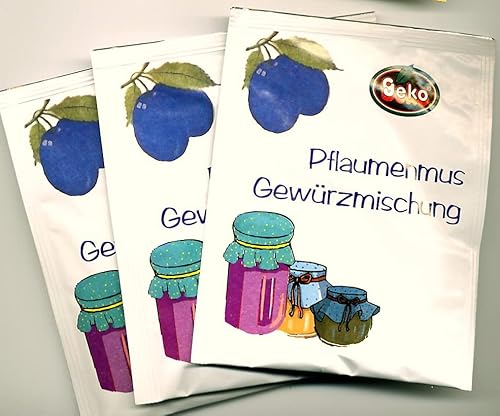 Pflaumenmus Gewürzmischung im Pack mit 3 Beuteln a´10g = 30g von Geko