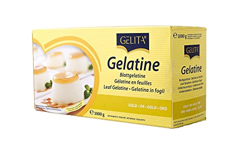 GELITA Pro Blattgelatine 1 KG Großverpackung Gold 500 Blätter GELITA Pro Blattgelatine 1 KG Großverpackung Gold 500 Blätter von GELITA