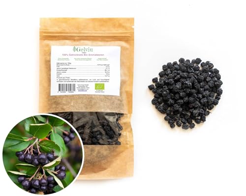 GELVIU Bio Aroniabeeren 2kg Getrocknet Früchte - Ungeschwefelt Aronia Beeren, Ökologisch, Gesundheit, Hautpflege, Herzgesundheit, und Augenpflege - 100% Natürlich Vitamin GELVIU Bio Aroniabeeren 2kg Getrocknet Früchte - Ungeschwefelt Aronia Beeren, Ökologisch, Gesundheit, Hautpflege, Herzgesundheit, und Augenpflege - 100% Natürlich Vitamin von GELVIU