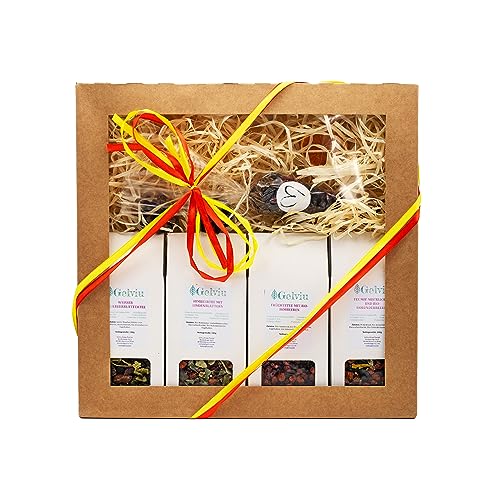 GELVIU Kräuterfrüchtetee - Bio, handverpackt, Gesundheit - Großes Teeservice - Das perfekte Geschenk für Geburtstage, den Tag von Oma und Opa, den Tag von Mama und Papa von GELVIU