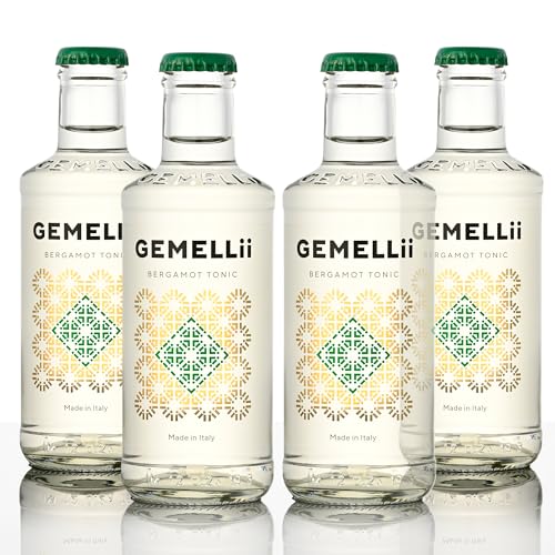 GEMELLii Tonic Water mit Bergamotte aus Kalabrien, 4x 200ml Flaschen, natürliche Inhaltsstoffe, mit Agavendicksaft gesüßt, Made in Italy von GEMELLii