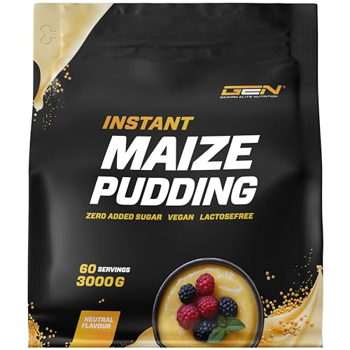 Maize Pudding Neutral 3kg - Maispudding ohne Zucker - Mit komplexen Kohlenhydraten - Cremige Konsistenz – Schnelle und einfache Zubereitung - 100% Mais - Vegan Maize Pudding Neutral 3kg - Maispudding ohne Zucker - Mit komplexen Kohlenhydraten - Cremige Konsistenz – Schnelle und einfache Zubereitung - 100% Mais - Vegan von GEN GERMAN ELITE NUTRITION