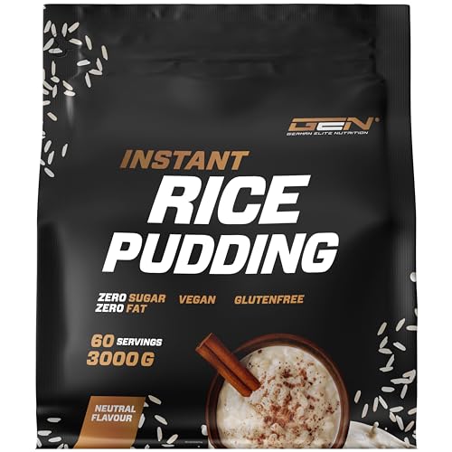 Rice Pudding Neutral 3 kg - Veganer Instant Reispudding für Frühstück & Pre-Workout Snack - Hochwertige Energiequelle 100% Reis - Komplexe Kohlenhydraten - leicht verdaulich Rice Pudding Neutral 3 kg - Veganer Instant Reispudding für Frühstück & Pre-Workout Snack - Hochwertige Energiequelle 100% Reis - Komplexe Kohlenhydraten - leicht verdaulich von GEN GERMAN ELITE NUTRITION