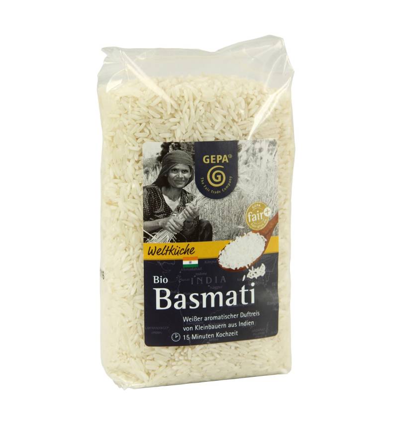 Bio Basmati Reis, geschliffen von GEPA