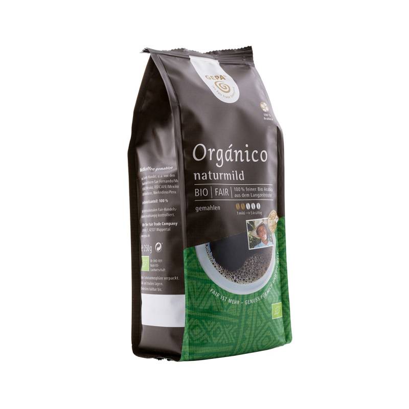 Bio Café Orgánico, Fair Trade Kaffee 250g, gemahlen von GEPA