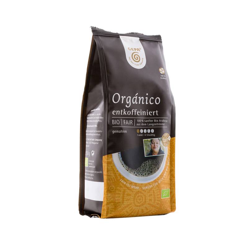 Bio Café Orgánico entkoffeiniert 250g, gemahlen von GEPA