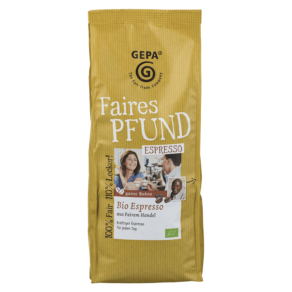 Bio Espresso Bohne, Faires Pfund, 500g von GEPA