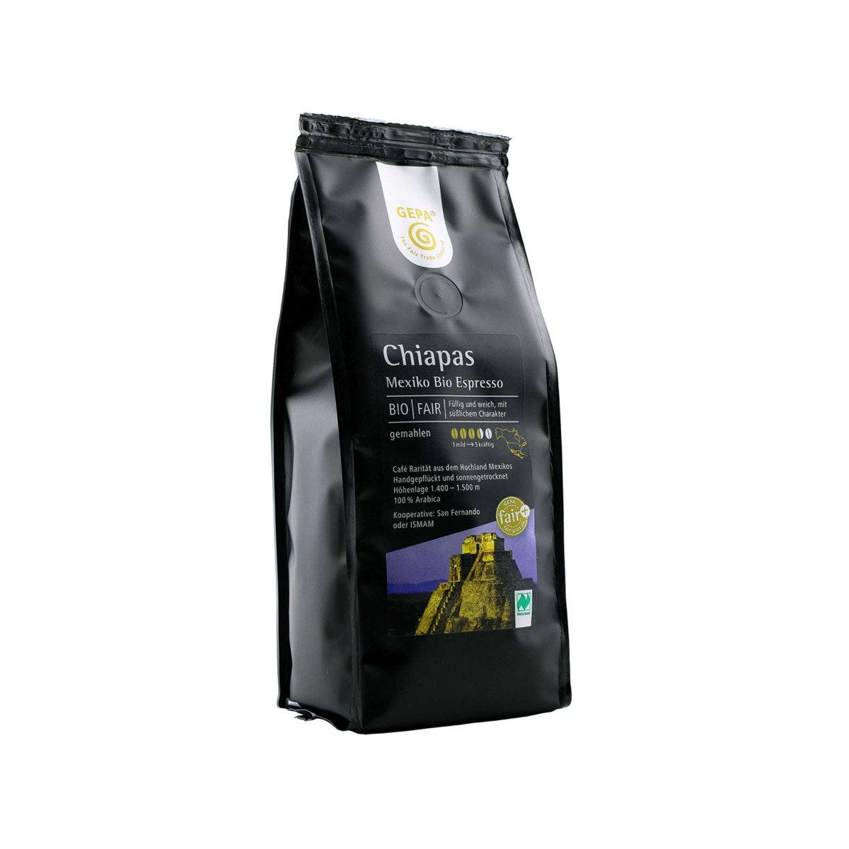 Bio Espresso Chiapas 250g, gemahlen Bio Espresso Chiapas 250g, gemahlen von GEPA