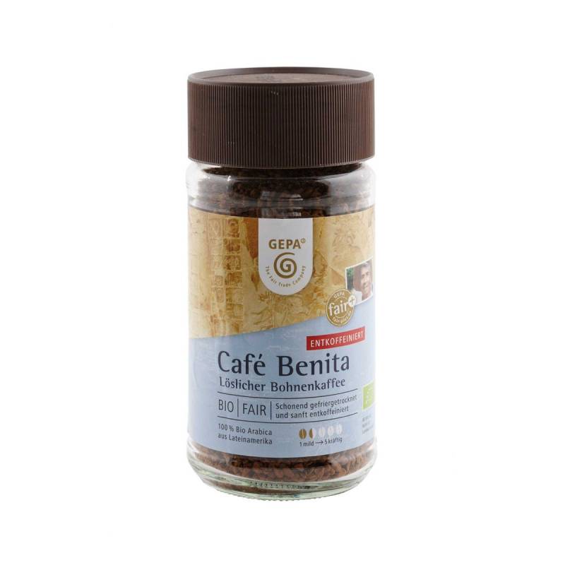Bio Instant Kaffee 'Café Benita' 100g entkoffeiniert, löslich von GEPA