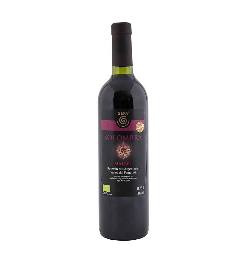 Bio Rotwein Solombra Malbec von GEPA