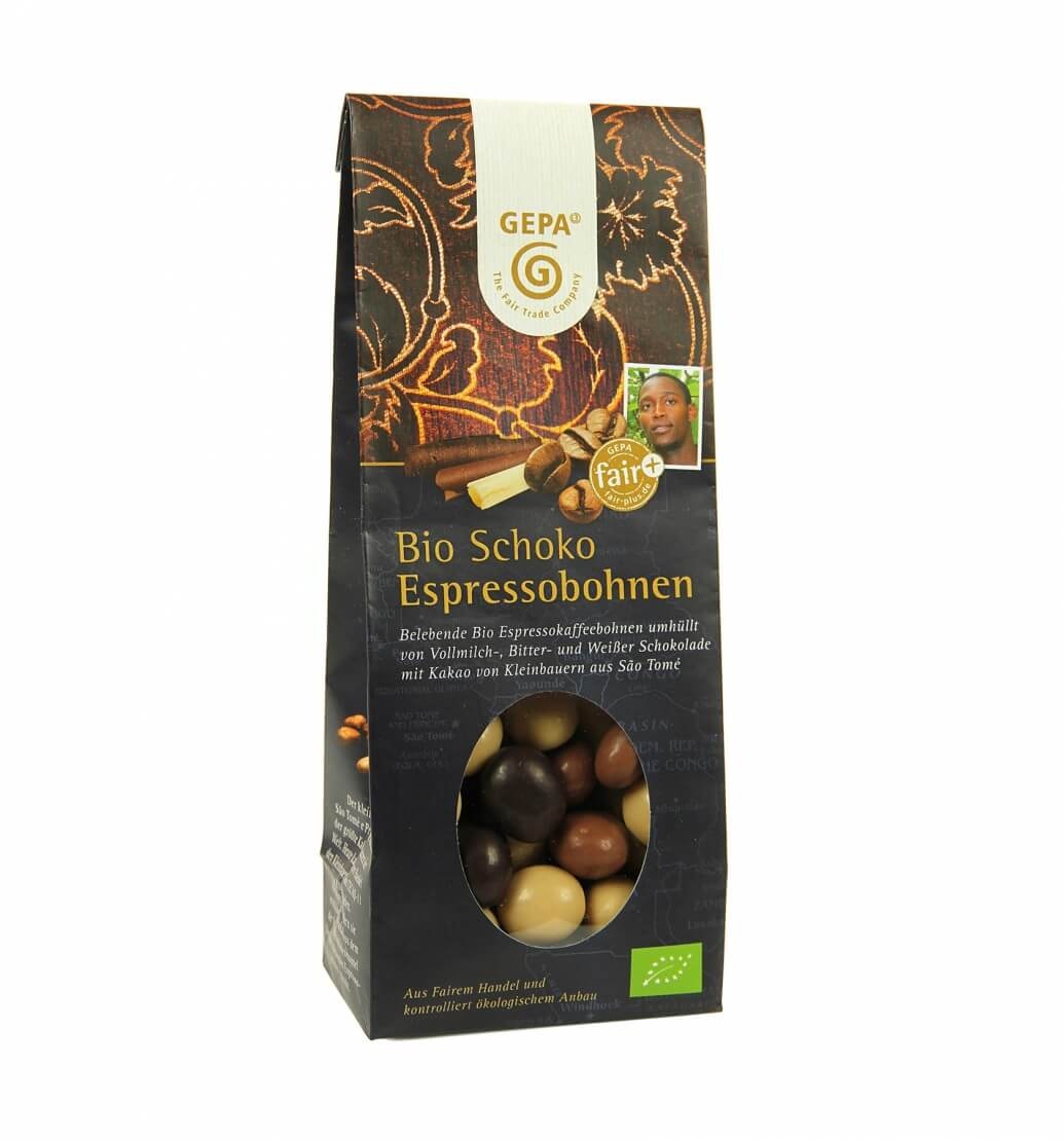 Bio Schoko Espressobohnen von GEPA