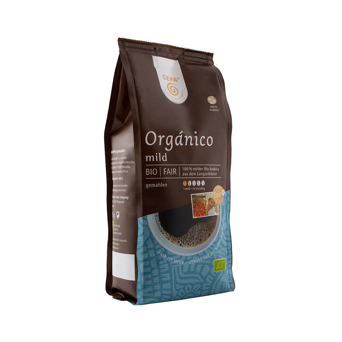 Bio Orgánico mild 250g, gemahlen von GEPA