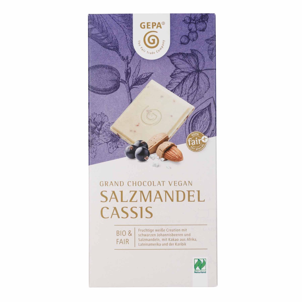 Bio Vegan White Salzmandel Cassis von GEPA