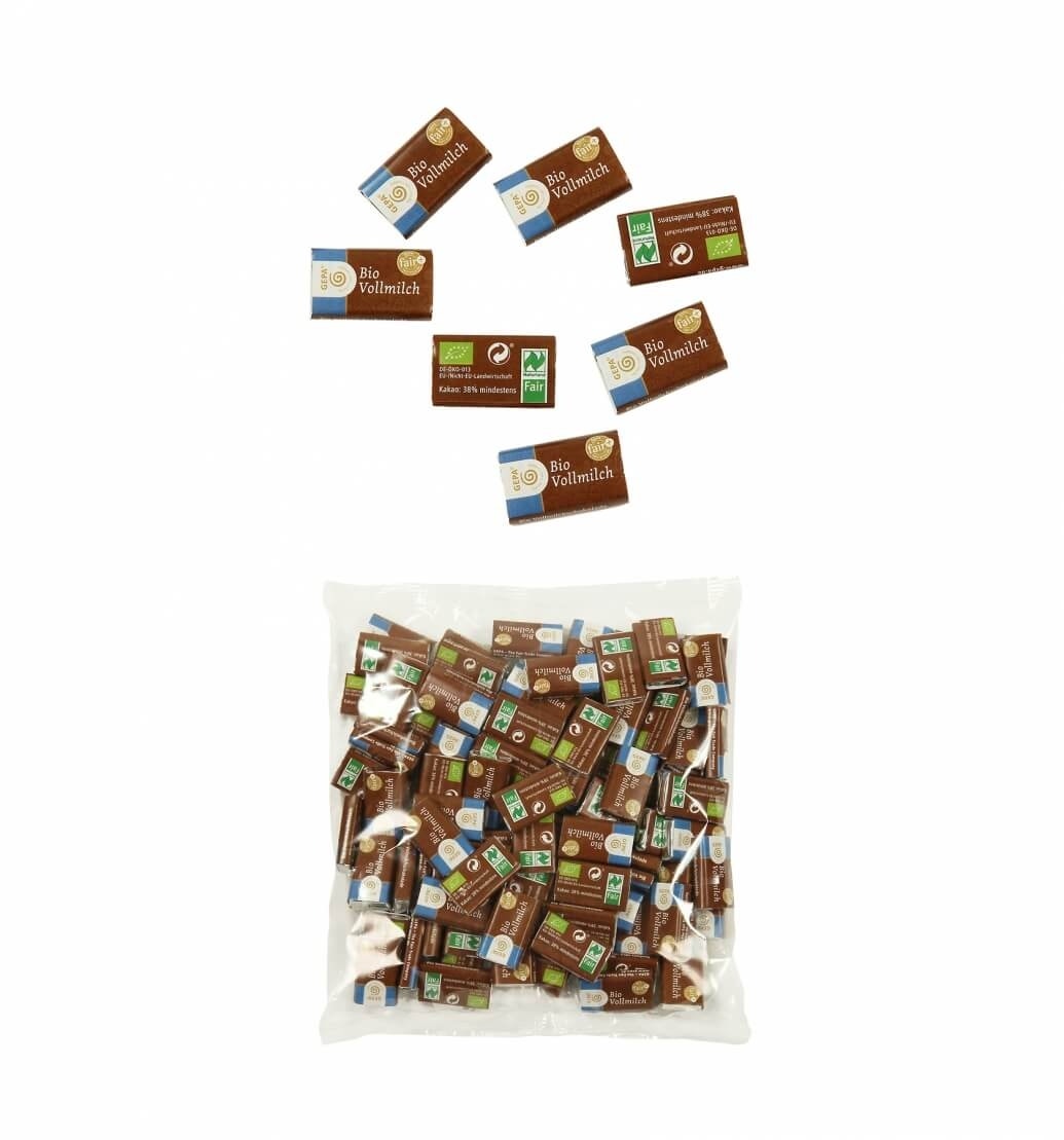 Bio Vollmilch Schokoladentäfelchen Bio Vollmilch Schokoladentäfelchen von GEPA