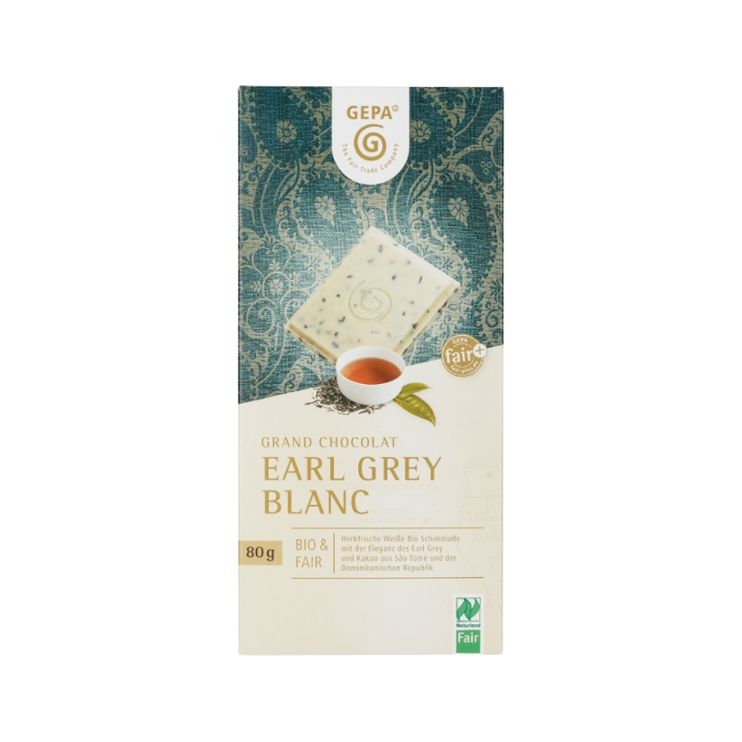 Earl Grey Blanc Weiße Schokolade, 80g Earl Grey Blanc Weiße Schokolade, 80g von GEPA