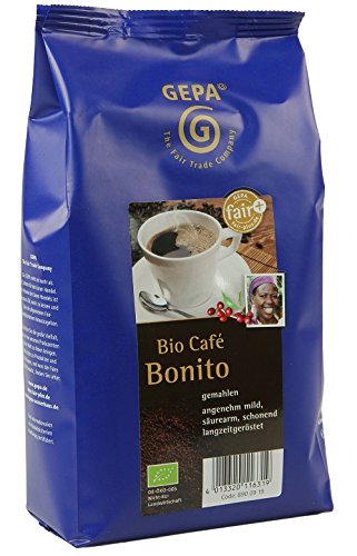 GEPA Basico Bio Kaffee gemahlen - Säurearmer Röstkaffee - 1 Karton ( 10 x 500g ) von GEPA