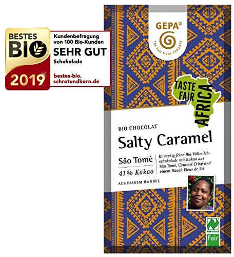 GEPA Bio Bio Chocolat Salty Caramel - Schokolade 80g - 1 Karton ( 10 x 80g ) von GEPA