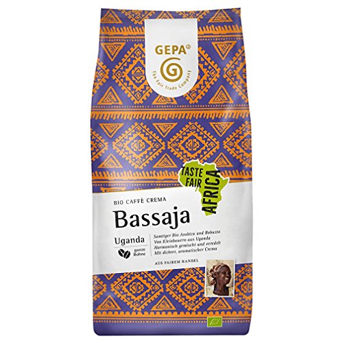 GEPA Bio Caffè Crema Bassaja, ganze Bohne, 1000 g, 1er Pack von GEPA