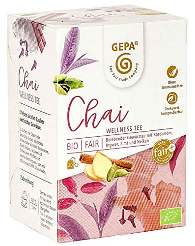 GEPA Bio Chai Tee - Aufgussbeutel - 5 Pack ( 20 x 1,7g / Pack ) von GEPA