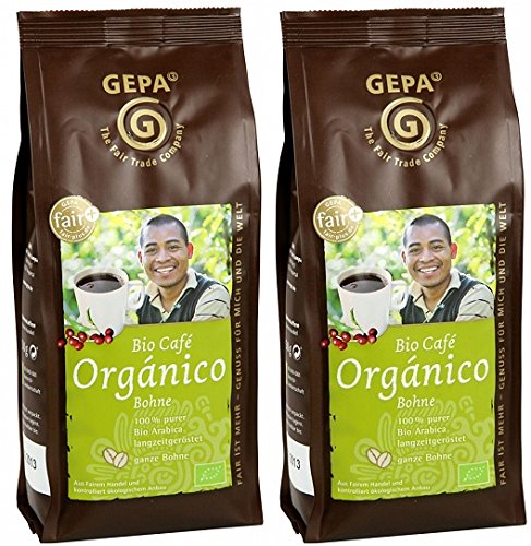 GEPA Bio Kaffee Organico ganze Bohne 500 g ( 2 x 250g ) von GEPA