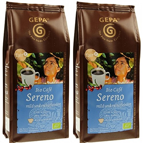GEPA Bio Kaffee Sereno entkoffeiniert gemahlen 500 g ( 2 x 250g ) von GEPA